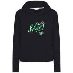Dallas Stars Levelwear Women's Sweet Sizzle Tri-Blend Cropped Pullover Hoodie Black