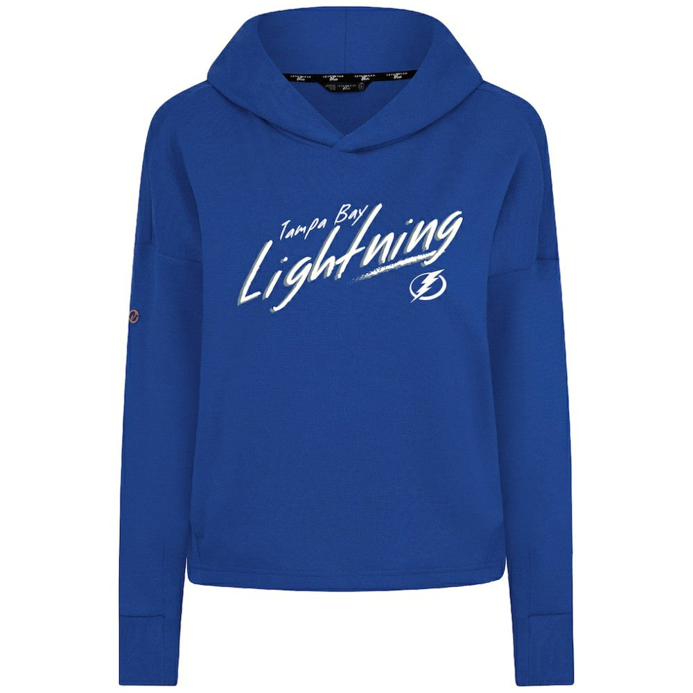 Tampa Bay Lightning Levelwear Women's Sweet Sizzle Tri-Blend Cropped Pullover Hoodie Royal