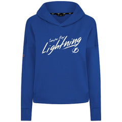 Tampa Bay Lightning Levelwear Women's Sweet Sizzle Tri-Blend Cropped Pullover Hoodie Royal