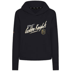 Vegas Golden Knights Levelwear Women's Sweet Sizzle Tri-Blend Cropped Pullover Hoodie Black