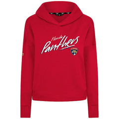 Florida Panthers Levelwear Women's Sweet Sizzle Tri-Blend Cropped Pullover Hoodie Red