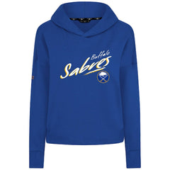 Buffalo Sabres Levelwear Women's Sweet Sizzle Tri-Blend Cropped Pullover Hoodie Royal
