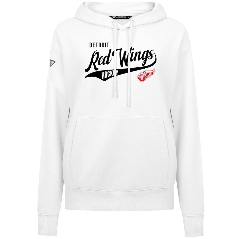 Detroit Red Wings Levelwear Women's Adorn Glide Pullover Hoodie White