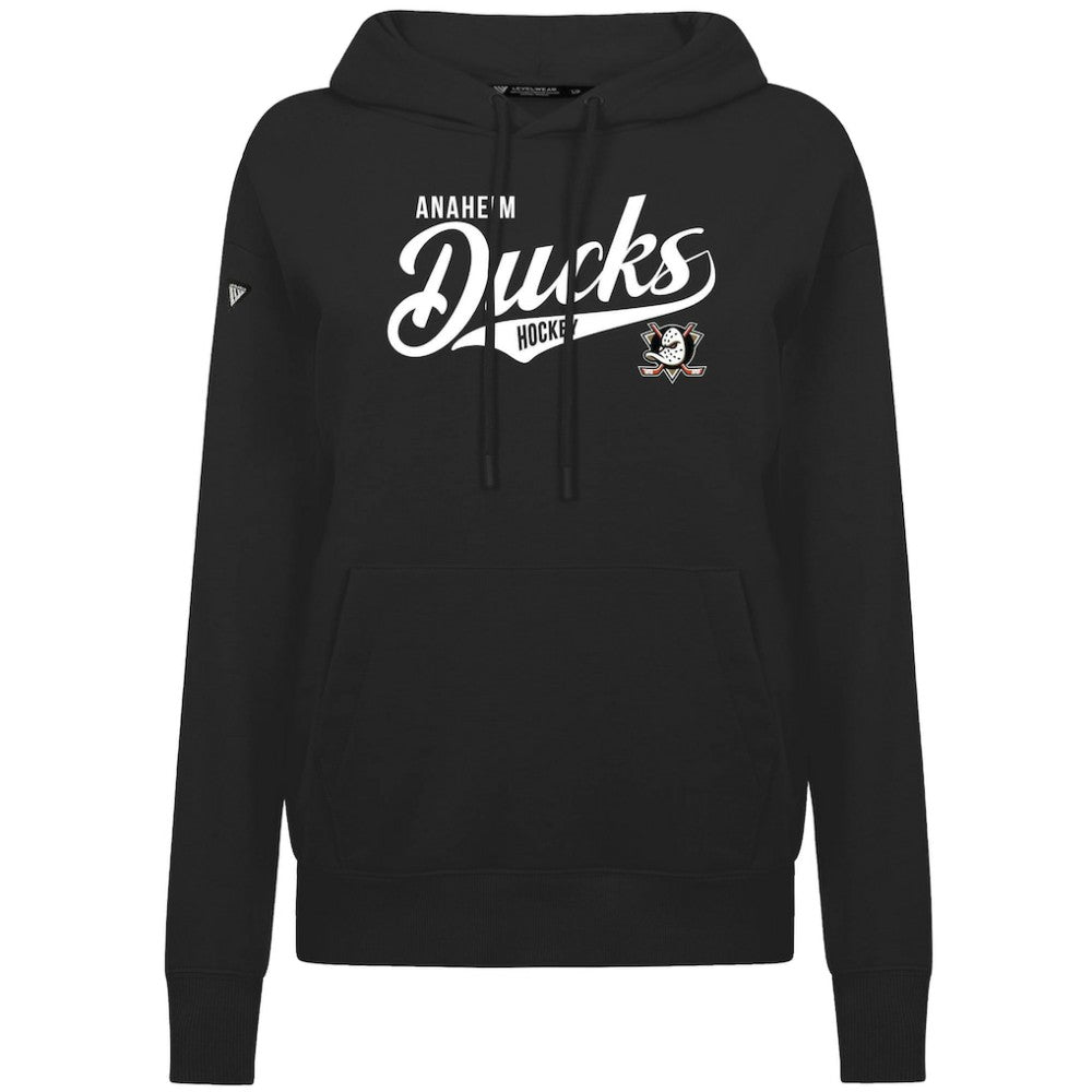Anaheim Ducks Levelwear Women's Adorn Glide Pullover Hoodie Black