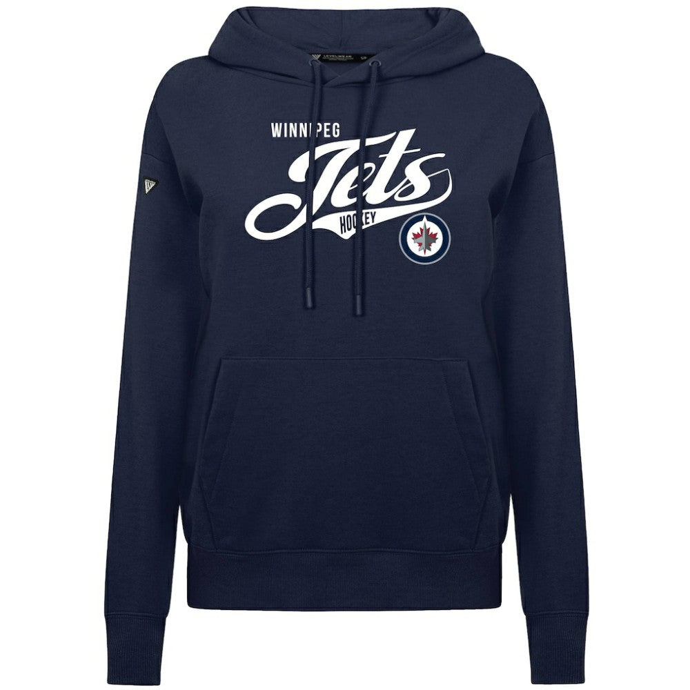 Winnipeg Jets Levelwear Women's Adorn Glide Pullover Hoodie Navy