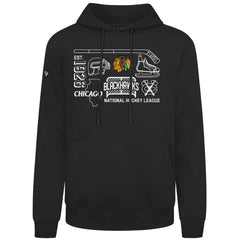 Chicago Blackhawks Levelwear Podium Campaign Pullover Hoodie Black