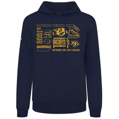 Nashville Predators Levelwear Podium Campaign Pullover Hoodie Navy