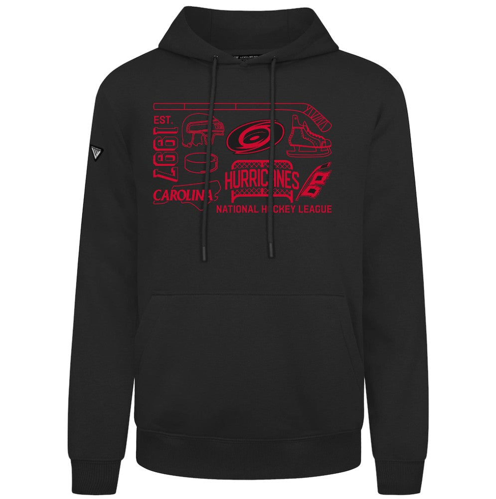 Carolina Hurricanes Levelwear Podium Campaign Pullover Hoodie Black