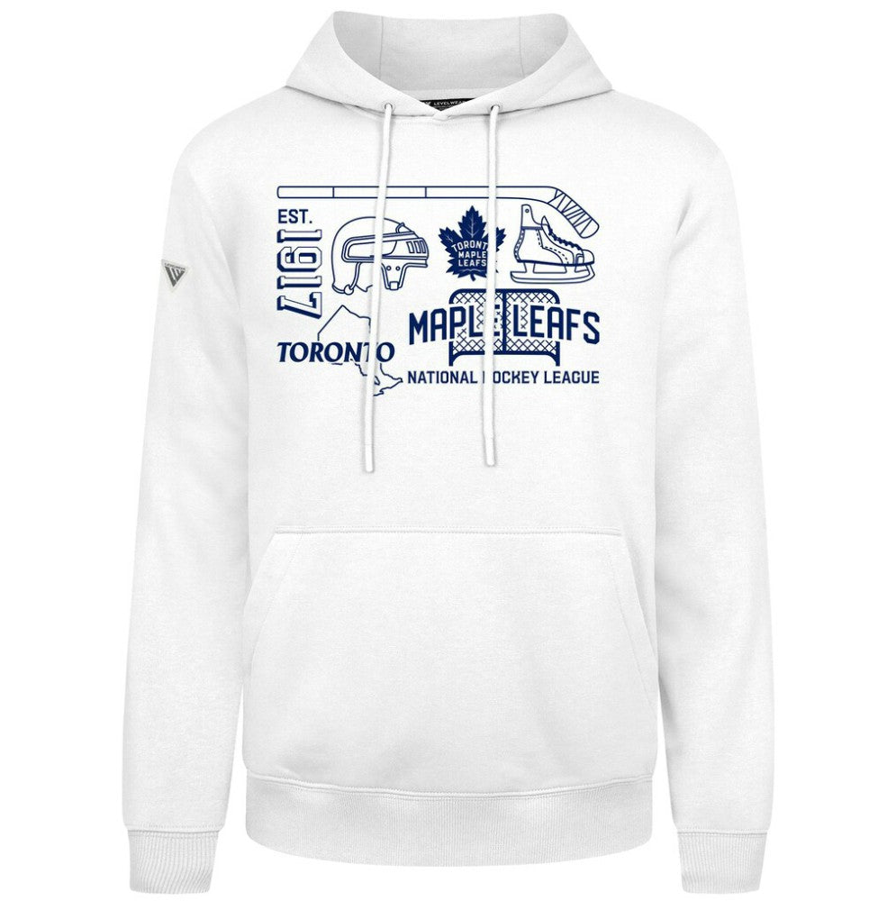 Toronto Maple Leafs Levelwear Podium Campaign Pullover Hoodie White