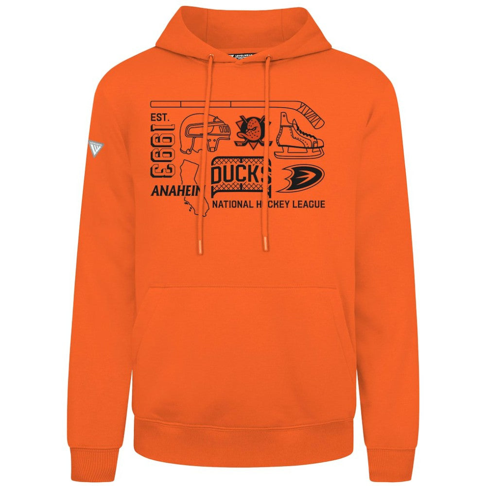 Anaheim Ducks Levelwear Podium Campaign Pullover Hoodie Orange