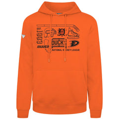 Anaheim Ducks Levelwear Podium Campaign Pullover Hoodie Orange