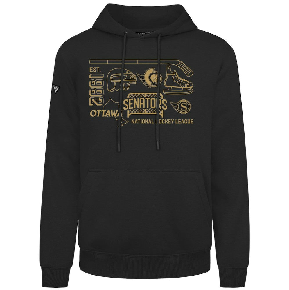 Ottawa Senators Levelwear Podium Campaign Pullover Hoodie Black