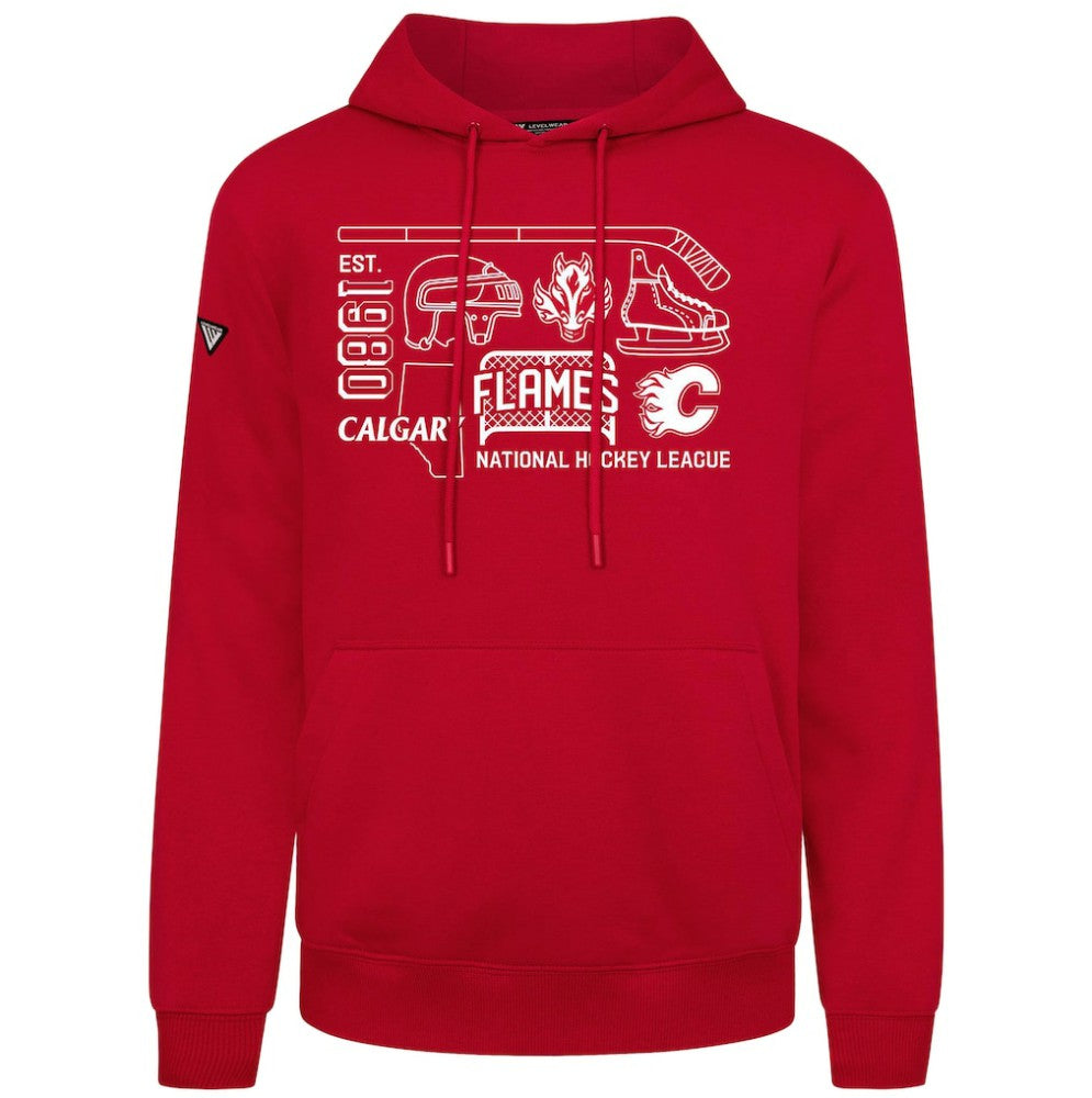 Calgary Flames Levelwear Podium Campaign Pullover Hoodie Red