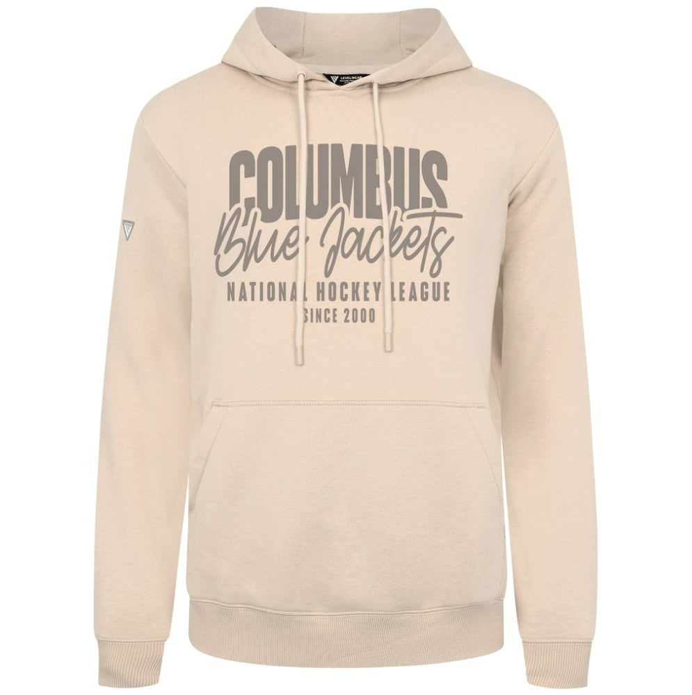 Columbus Blue Jackets Levelwear Podium Response Pullover Hoodie Khaki