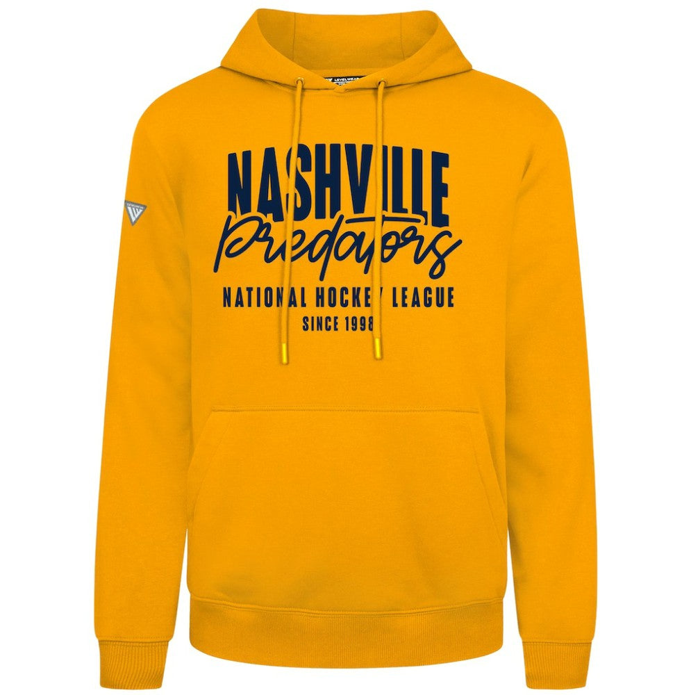 Nashville Predators Levelwear Podium Response Pullover Hoodie Gold