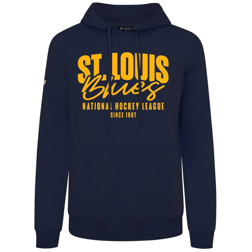 St. Louis Blues Levelwear Podium Response Pullover Hoodie Navy