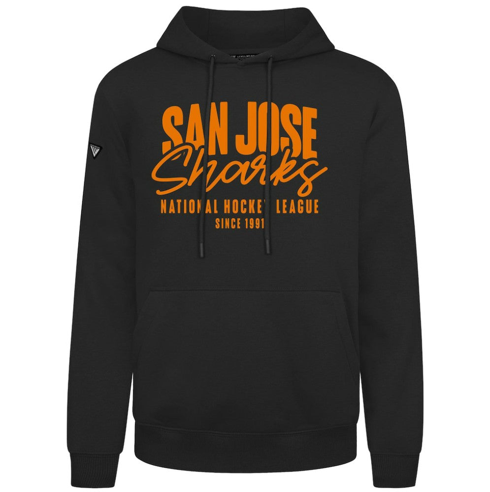 San Jose Sharks Levelwear Podium Response Pullover Hoodie Black