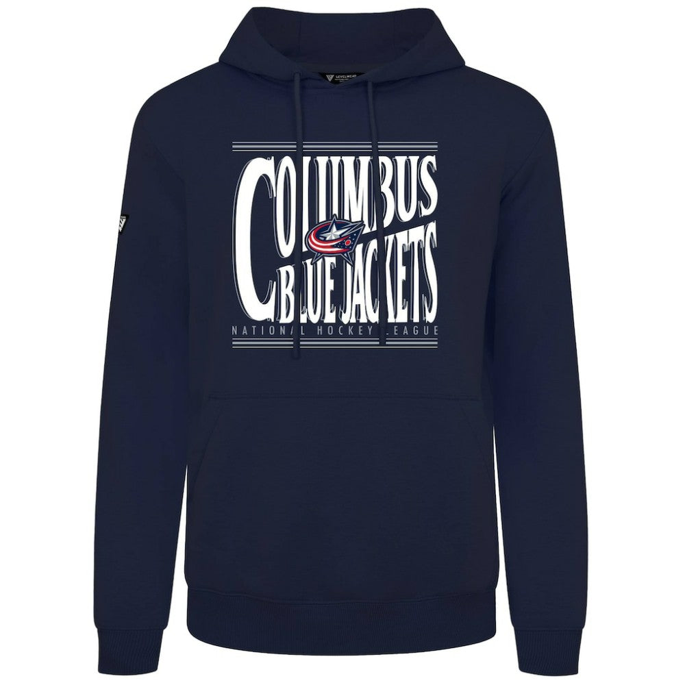 Columbus Blue Jackets Levelwear Podium Powerhouse Pullover Hoodie Navy
