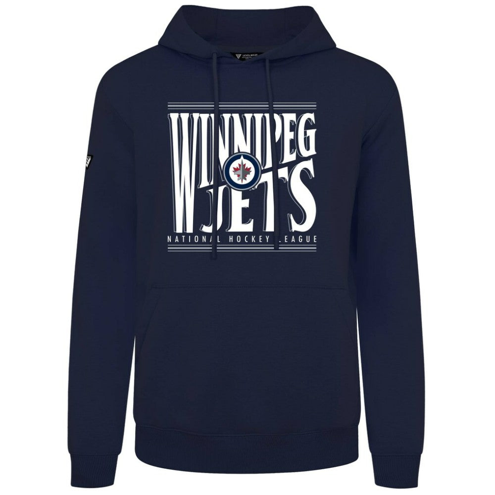 Winnipeg Jets Levelwear Podium Powerhouse Pullover Hoodie Navy
