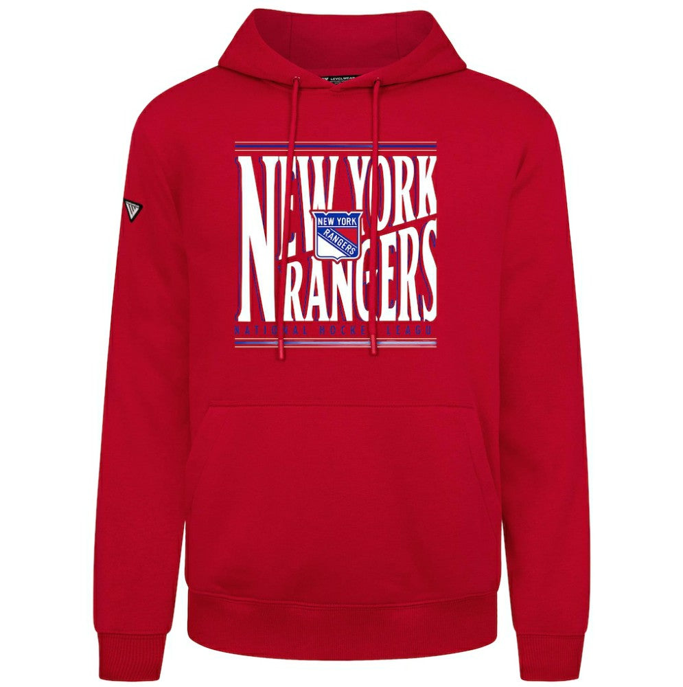 New York Rangers Levelwear Podium Powerhouse Pullover Hoodie Red