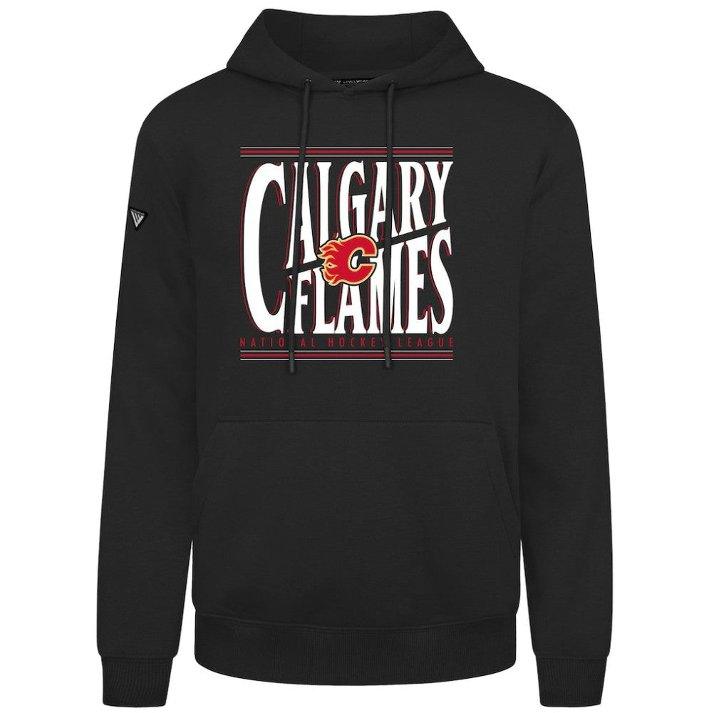Calgary Flames Levelwear Podium Powerhouse Pullover Hoodie Black