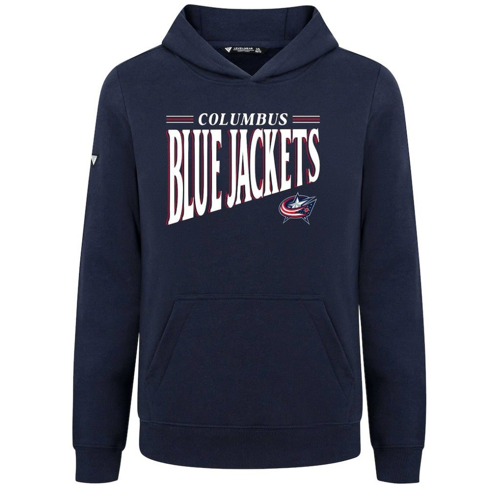 Columbus Blue Jackets Levelwear Youth Jr Podium Tally Pullover Hoodie Navy