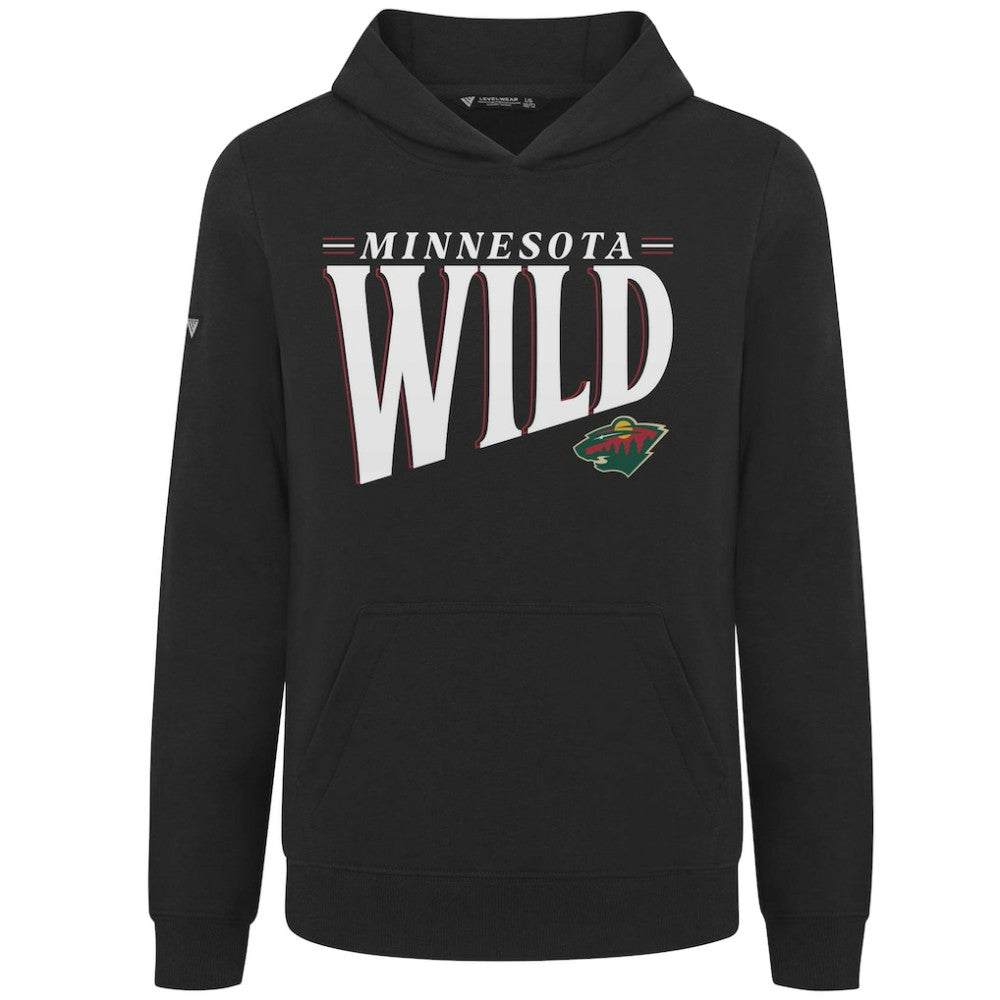 Minnesota Wild Levelwear Youth Jr Podium Tally Pullover Hoodie Black