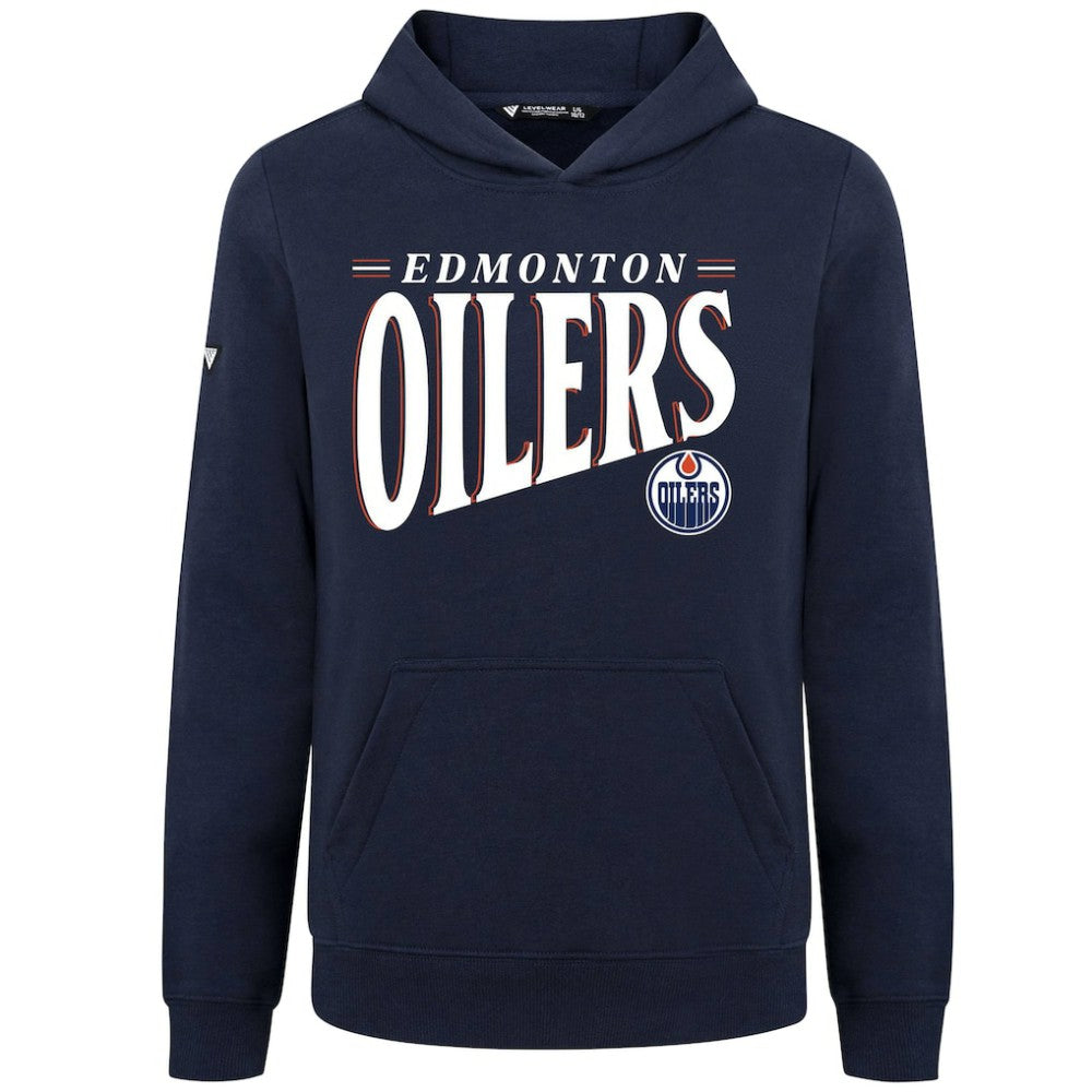Edmonton Oilers Levelwear Youth Jr Podium Tally Pullover Hoodie Navy