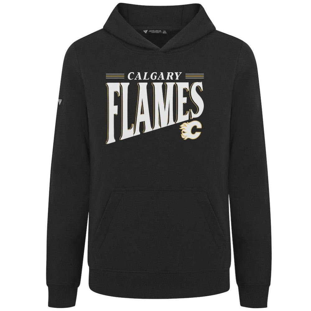 Calgary Flames Levelwear Youth Jr Podium Tally Pullover Hoodie Black