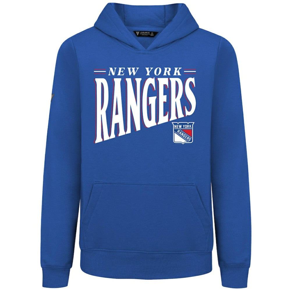 New York Rangers Levelwear Youth Jr Podium Tally Pullover Hoodie Royal