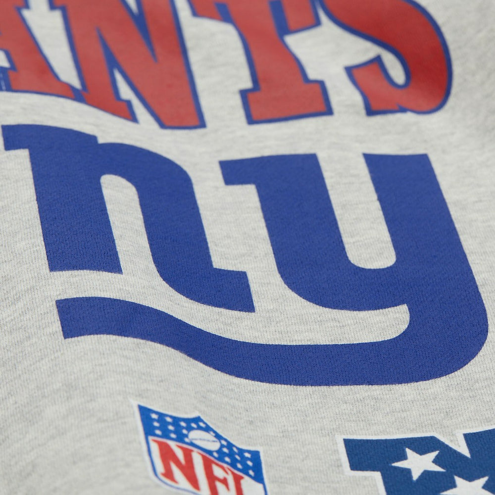 New York Giants All Over Print Vintage Fleece Crewneck Sweatshirt - Heather Gray discount