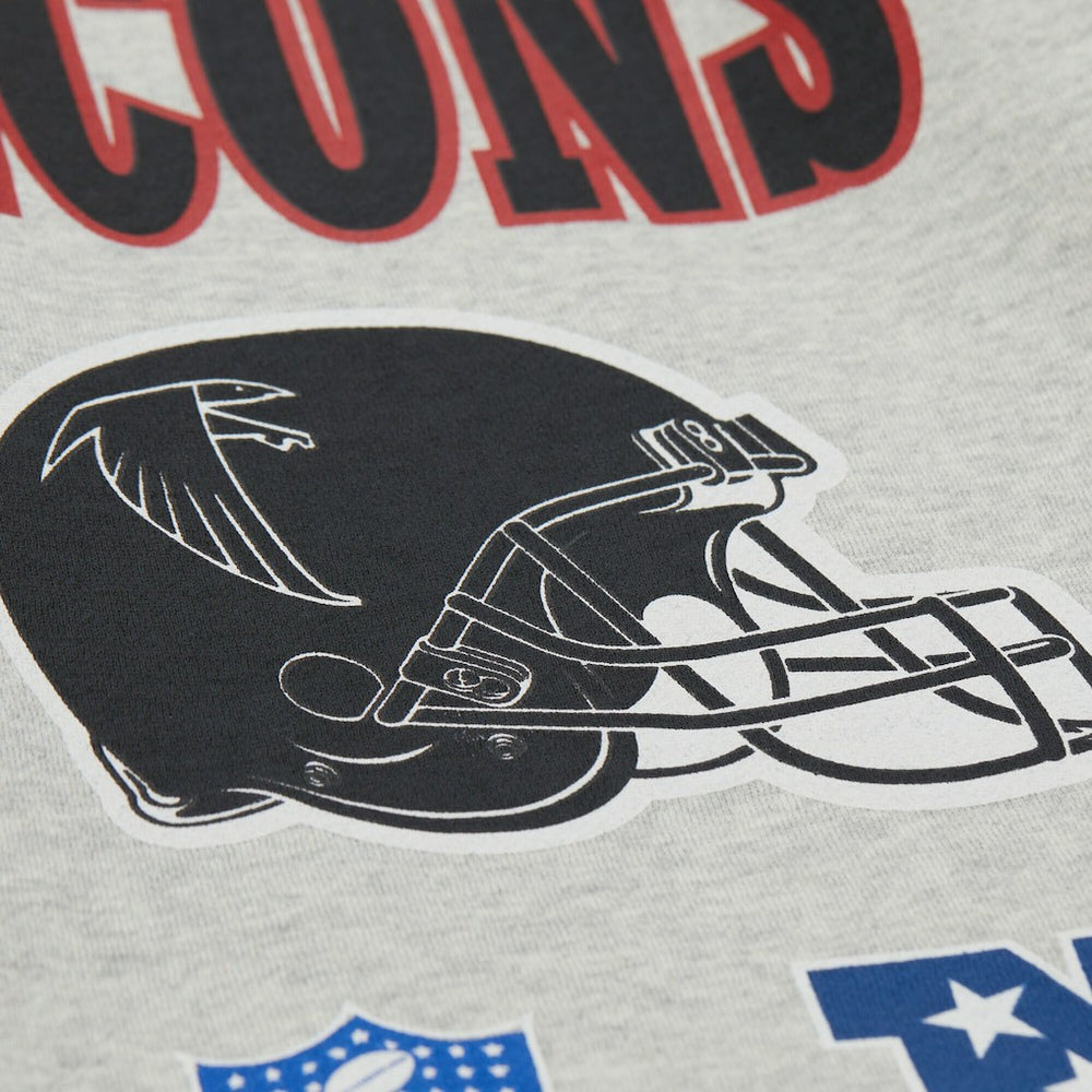 Atlanta Falcons All Over Print Vintage Fleece Crewneck Sweatshirt - Heather Gray cheap