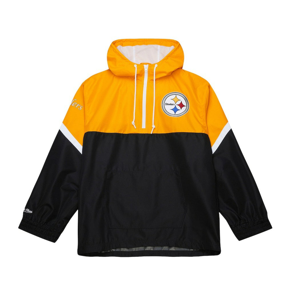 Pittsburgh Steelers Tie Breaker Vintage Logo Lightweight Anorak Half-Zip Windbreaker - Gold/Black for sale