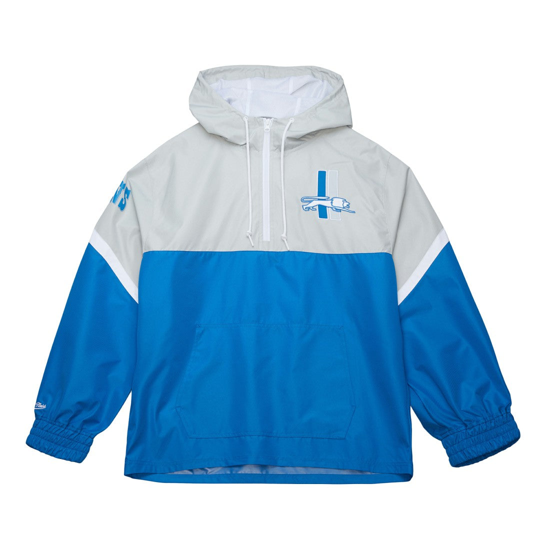 Detroit Lions Tie Breaker Vintage Logo Lightweight Anorak Half-Zip Windbreaker - Silver/Blue sale