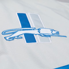 Detroit Lions Tie Breaker Vintage Logo Lightweight Anorak Half-Zip Windbreaker - Silver/Blue sale