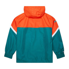 Miami Dolphins Tie Breaker Vintage Logo Lightweight Anorak Half-Zip Windbreaker - Orange/Aqua online