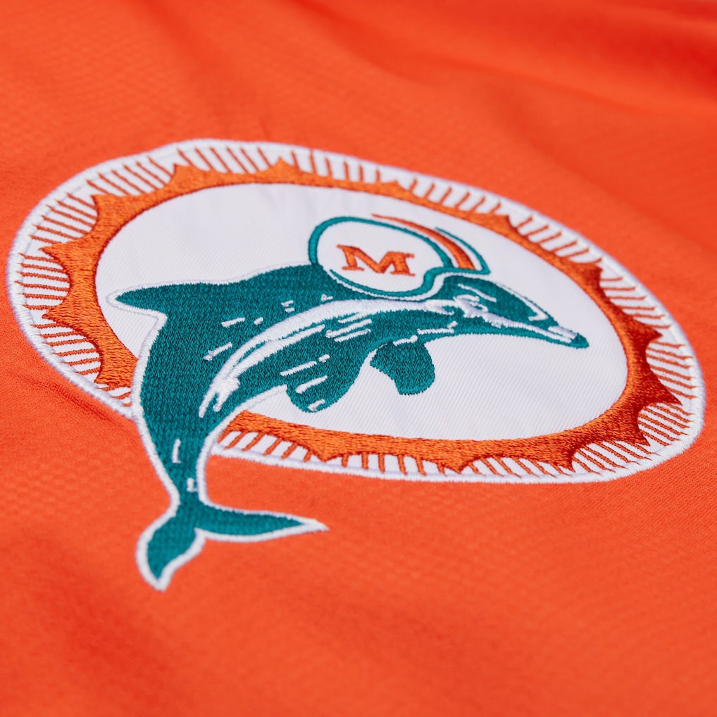 Miami Dolphins Tie Breaker Vintage Logo Lightweight Anorak Half-Zip Windbreaker - Orange/Aqua online