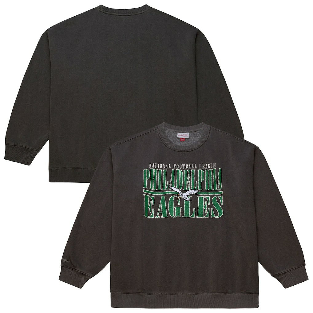 Philadelphia Eagles Downtown Crew Vintage Logo Sweatshirt - Black discount