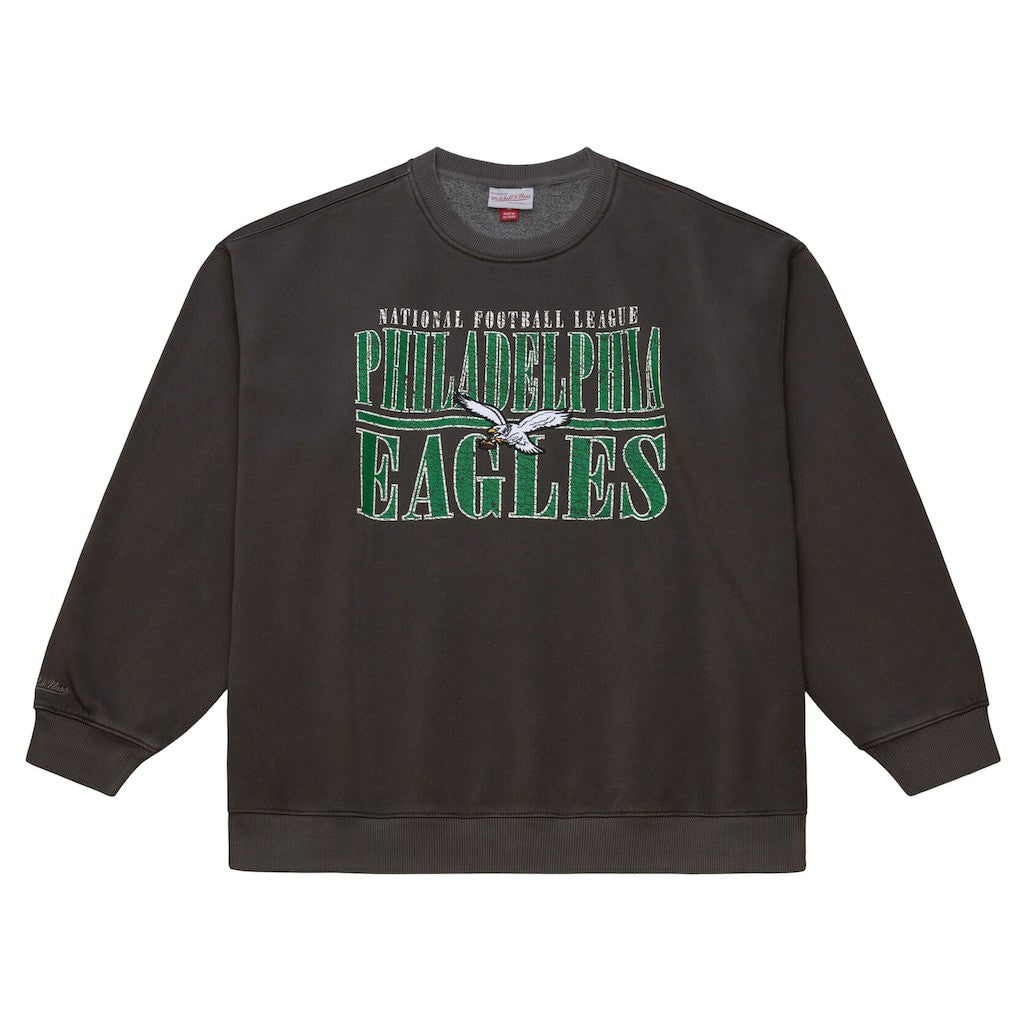 Philadelphia Eagles Downtown Crew Vintage Logo Sweatshirt - Black discount