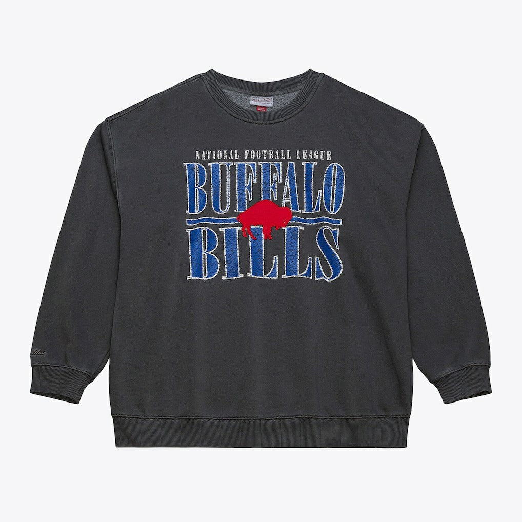 Buffalo Bills Downtown Crew Vintage Logo Sweatshirt - Black on sale
