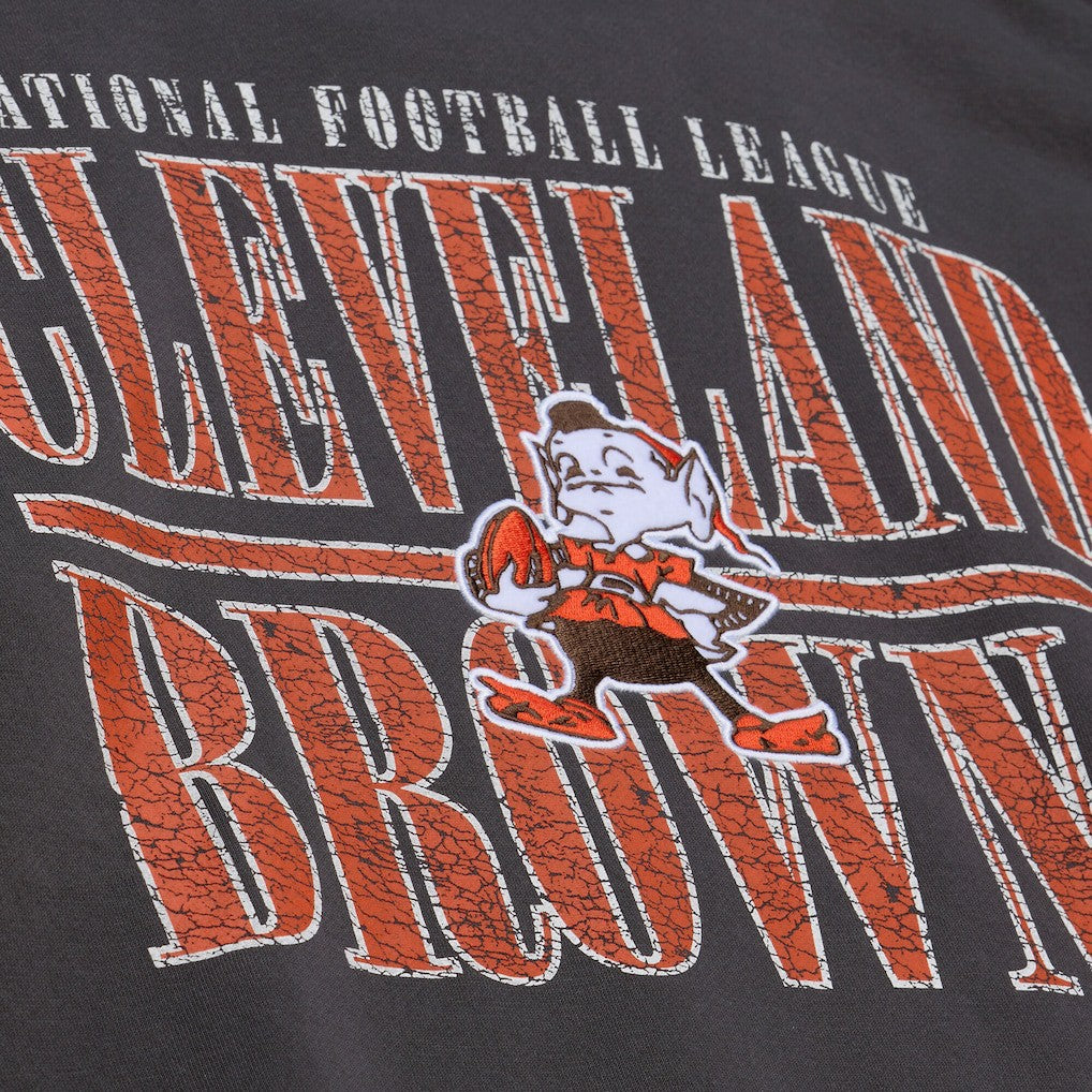 Cleveland Browns Downtown Crew Vintage Logo Sweatshirt - Black cheap