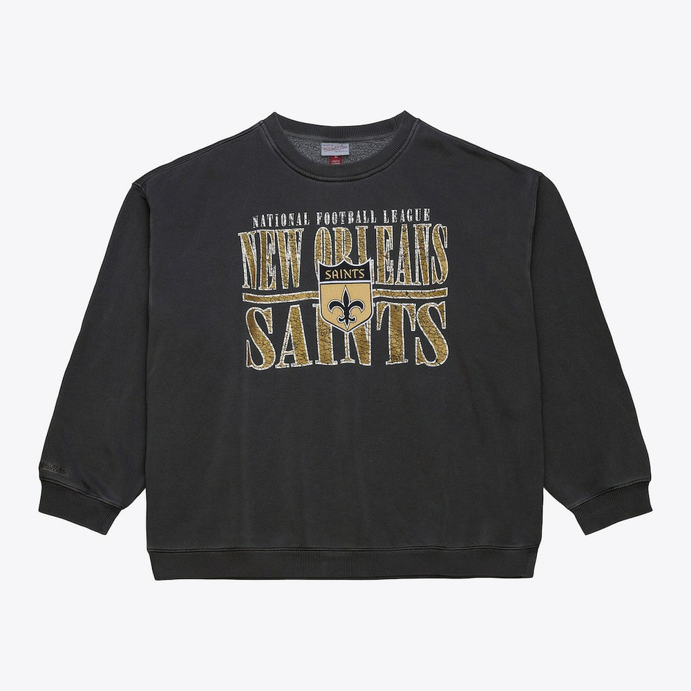 New Orleans Saints Downtown Crew Vintage Logo Sweatshirt - Black outlet