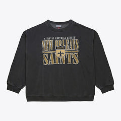 New Orleans Saints Downtown Crew Vintage Logo Sweatshirt - Black outlet