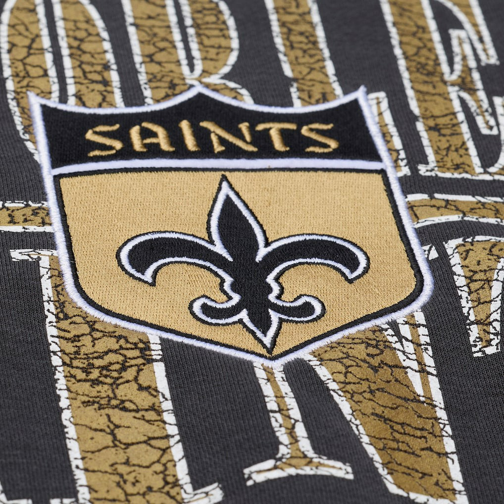 New Orleans Saints Downtown Crew Vintage Logo Sweatshirt - Black outlet