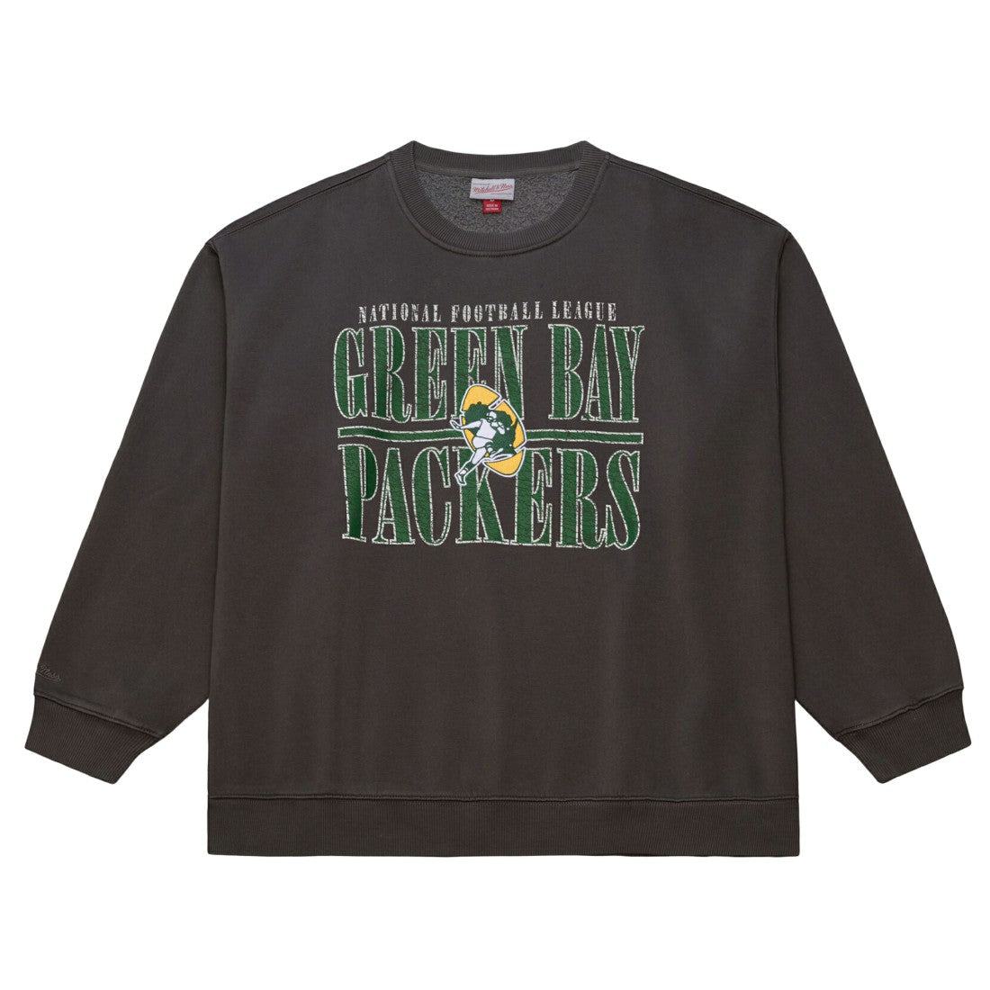 Green Bay Packers Downtown Crew Vintage Logo Sweatshirt - Black cheap