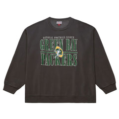 Green Bay Packers Downtown Crew Vintage Logo Sweatshirt - Black cheap