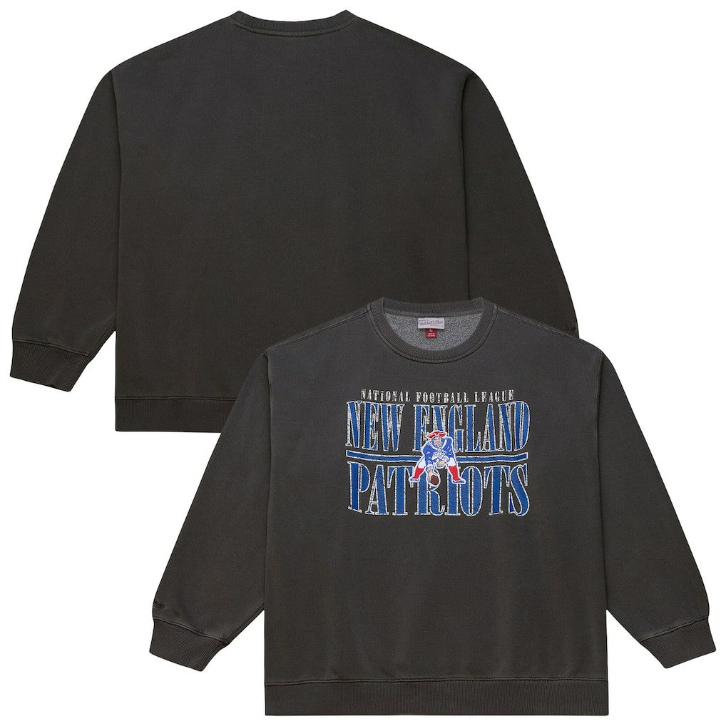 New England Patriots Downtown Crew Vintage Logo Sweatshirt - Black sale