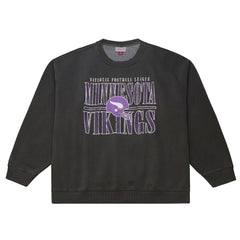 Minnesota Vikings Downtown Crew Vintage Logo Sweatshirt - Black cheap