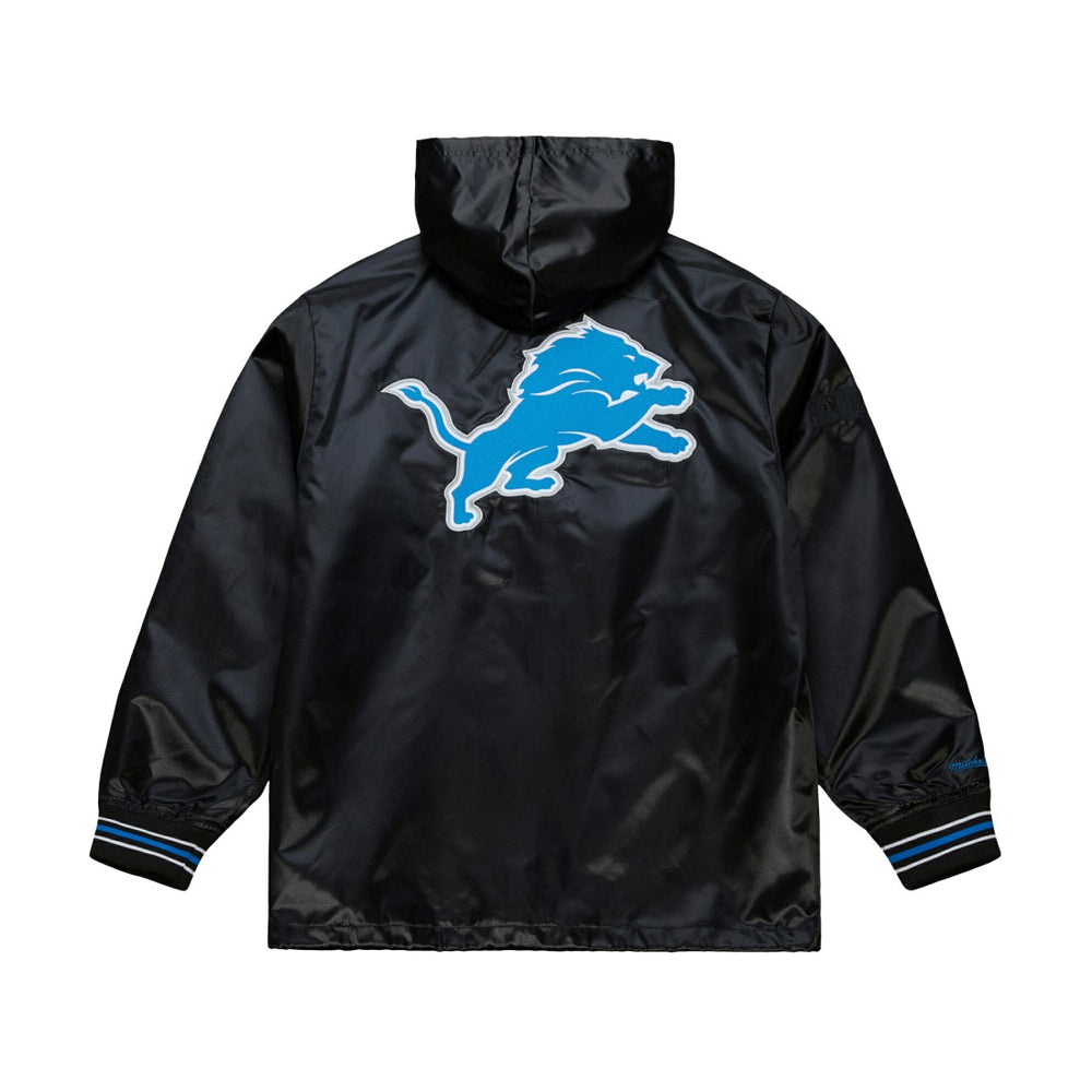 Detroit Lions Downtown Satin Full-Snap Hooded Jacket - Black sale