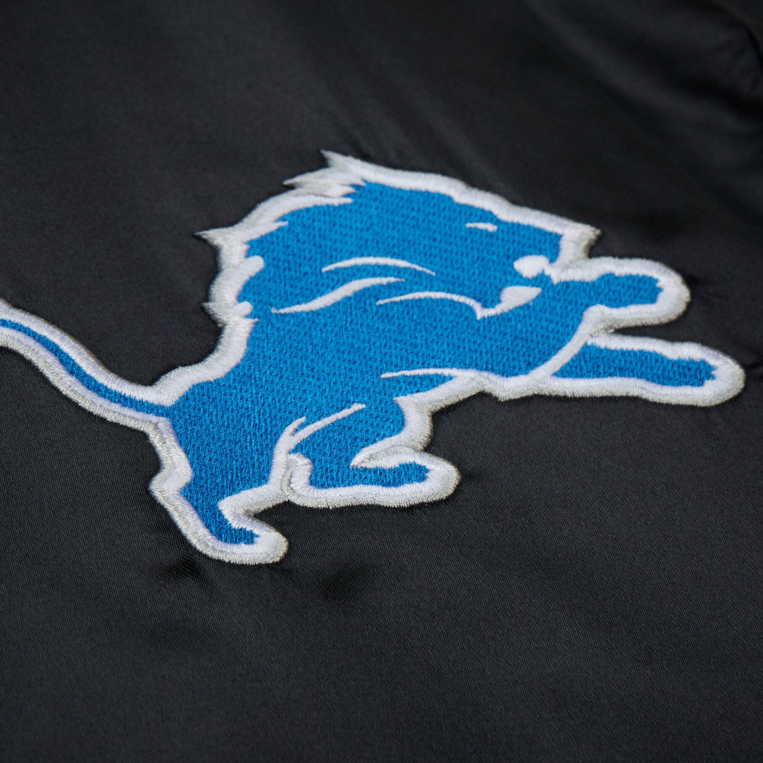 Detroit Lions Downtown Satin Full-Snap Hooded Jacket - Black sale